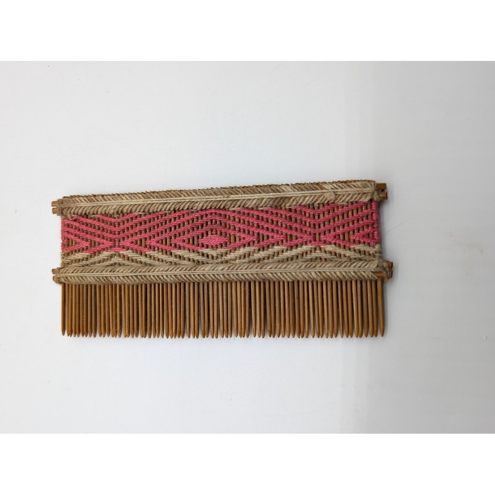 Vintage Amazonian Amazon Indian Shuar Huaorani Karaja Hair Comb Brush Woven Wood - Picture 2 of 7